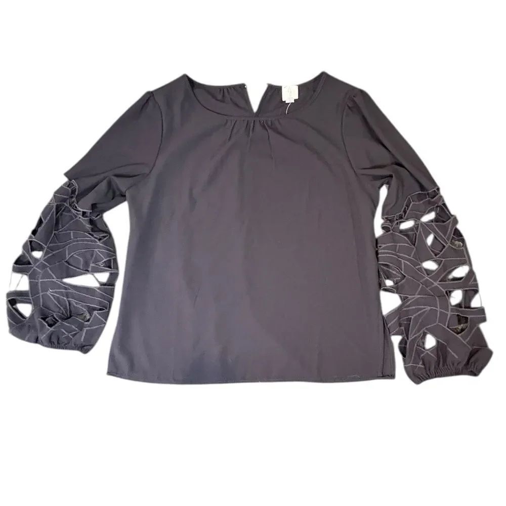 Joie Black Cutout Sleeve Blouse – Women’s Size L